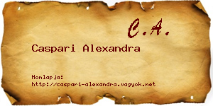 Caspari Alexandra névjegykártya