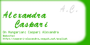 alexandra caspari business card